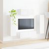 vidaXL TV Cabinet Set Wall-mounted 3 pcs White Engineered Wood