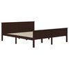 vidaXL Bed Frame without Mattress Dark Brown 200x200 cm Solid Wood