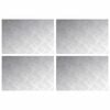 vidaXL Stair Tread Rectangular 4 pcs Silver 60 x 40 cm Aluminium