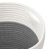 vidaXL Storage Baskets 2 pcs Grey and White Ø28x28 cm Cotton