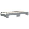 vidaXL Daybed with Trundle&Drawers without Mattress Light Grey 90x190 cm Single