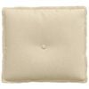 vidaXL Back Pillow Cream 50 x 19 x 45 cm Fabric