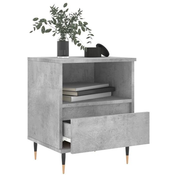vidaXL Bedside Cabinets 2 pcs Concrete Grey 40x35x50 cm Engineered Wood