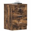vidaXL Bedside Cabinet Smoked Oak 38x35x56 cm Engineered Wood