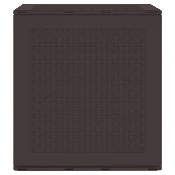 vidaXL Storage Box with Storage Brown 55 x 53 x 57 cm Polypropylene