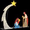 vidaXL Nativity Scene Warm White 149 x32 x 127.5 cm Polyester
