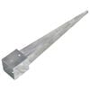 vidaXL Ground Spikes 2 pcs Silver 12x12x89 cm Galvanised Steel