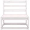 vidaXL 4 Piece Garden Lounge Set White Solid Wood Pine