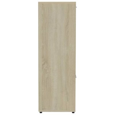 vidaXL Book Cabinet Sonoma Oak 90x30x90 cm Engineered Wood