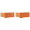 vidaXL Bedside Table 2 pcs Wax Brown 39 x 34 x 16.5 cm Solid pine wood