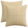 vidaXL Cushion Cover 2 pcs ALMELO Grey Green 35 x 35 cm Corduroy
