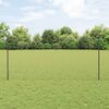 vidaXL Fence with Post Grey 1.2 x 25 m Steel
