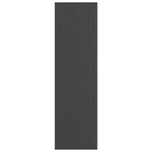 vidaXL Doormat Stripe Black and Grey 115x400 cm