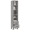 vidaXL Highboard Grey Sonoma 34.5x34x180 cm Engineered Wood