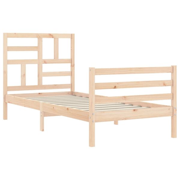 vidaXL Bed Frame without Mattress 100x200 cm Solid Wood