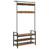vidaXL Coat Rack with Shelf Old Wood 95 x 34 x 184 cm Engineered wood
