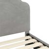 vidaXL Children's Bed Frame with Headboard Light Grey 80 x 200 cm