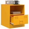 vidaXL Bedside Cabinets 2 pcs Mustard Yellow 34.5x39x44 cm Steel