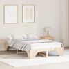 vidaXL Bed Frame Natural 135 x 190 cm Solid Pine Wood