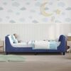 vidaXL Children's Bed Frame with Headboard Police Blue 90 x 190 cm