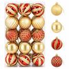 vidaXL Christmas Ball Set 30 pcs Gold and Red &Oslash; 6 cm Plastic
