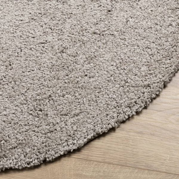 vidaXL Shaggy Rug PAMPLONA High Pile Modern Beige Ø 100 cm