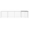 vidaXL Chicken Cage with Roof Light Grey 403x98x90 cm Galvanised Steel