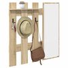 vidaXL Wall-Mounted Coat Rack with Mirror Sonoma Oak 100 x 10 x 100 cm