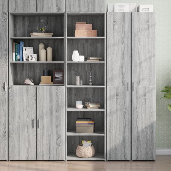 vidaXL Highboard Grey Sonoma 50x41x185 cm Engineered Wood