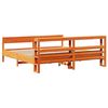 vidaXL Bed Frame without Mattress Wax Brown 200x200 cm Solid Wood Pine