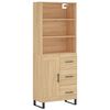 vidaXL Highboard Sonoma Oak 69.5x34x180 cm Engineered Wood