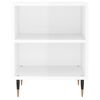 vidaXL Bedside Cabinet High Gloss White 40x30x50 cm Engineered Wood