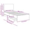 vidaXL Bed Frame with Drawer Black 90 x 200 cm Engineer Wood