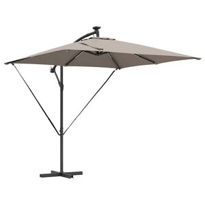 vidaXL Umbrella 249 x 249 x 250 cm Polyester and Aluminium Taupe