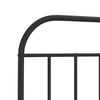vidaXL Metal Bed Frame without Mattress with Footboard Black 107x203cm