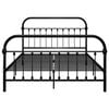 vidaXL Bed Frame without Mattress with Headboard Black 140x200 cm Metal