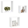 vidaXL Wall Cube Shelves 3 pcs White MDF