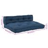 vidaXL Sofa Cushion 2 pcs Indigo Fabric