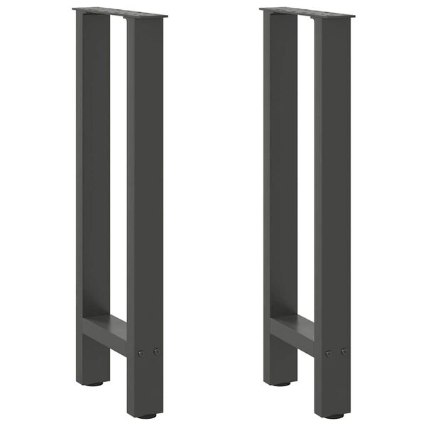 vidaXL Console Table Legs Anthracite 2 pcs 38x(72-73) cm Steel