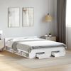 vidaXL Bed Frame with Drawers without Mattress White 120x190 cm Small Double