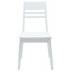 vidaXL Dining Chairs 2 pcs White 43 x 54 x 89 cm Solid Rubber Wood