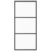 vidaXL Sliding Door with Hardware Set ESG Glass&Aluminium 90x205 cm