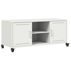 vidaXL TV Cabinet White 100.5x39x43.5 cm Steel