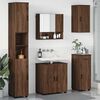 vidaXL Bathroom Furniture Set 5 pcs Brown Oak Engineered wood & Metal