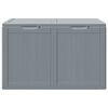 vidaXL Garden Storage Box 180L Grey PP Wood Look
