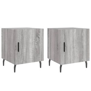 vidaXL Bedside Cabinets 2 pcs Grey Sonoma 40x40x50 cm Engineered Wood