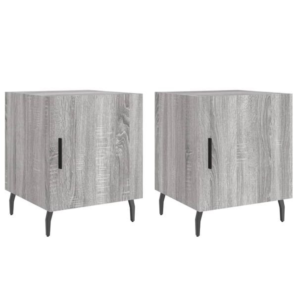 vidaXL Bedside Cabinets 2 pcs Grey Sonoma 40x40x50 cm Engineered Wood