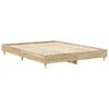 vidaXL Bed Frame No Mattress Sonoma Oak 140x200 cm Engineered Wood