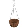 vidaXL Hanging Planters 4 pcs with Coco Liners Black Ø 40x63 cm Steel