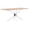 vidaXL Dining Table Leg Spider Shape White 120x68x(72-73) cm Steel